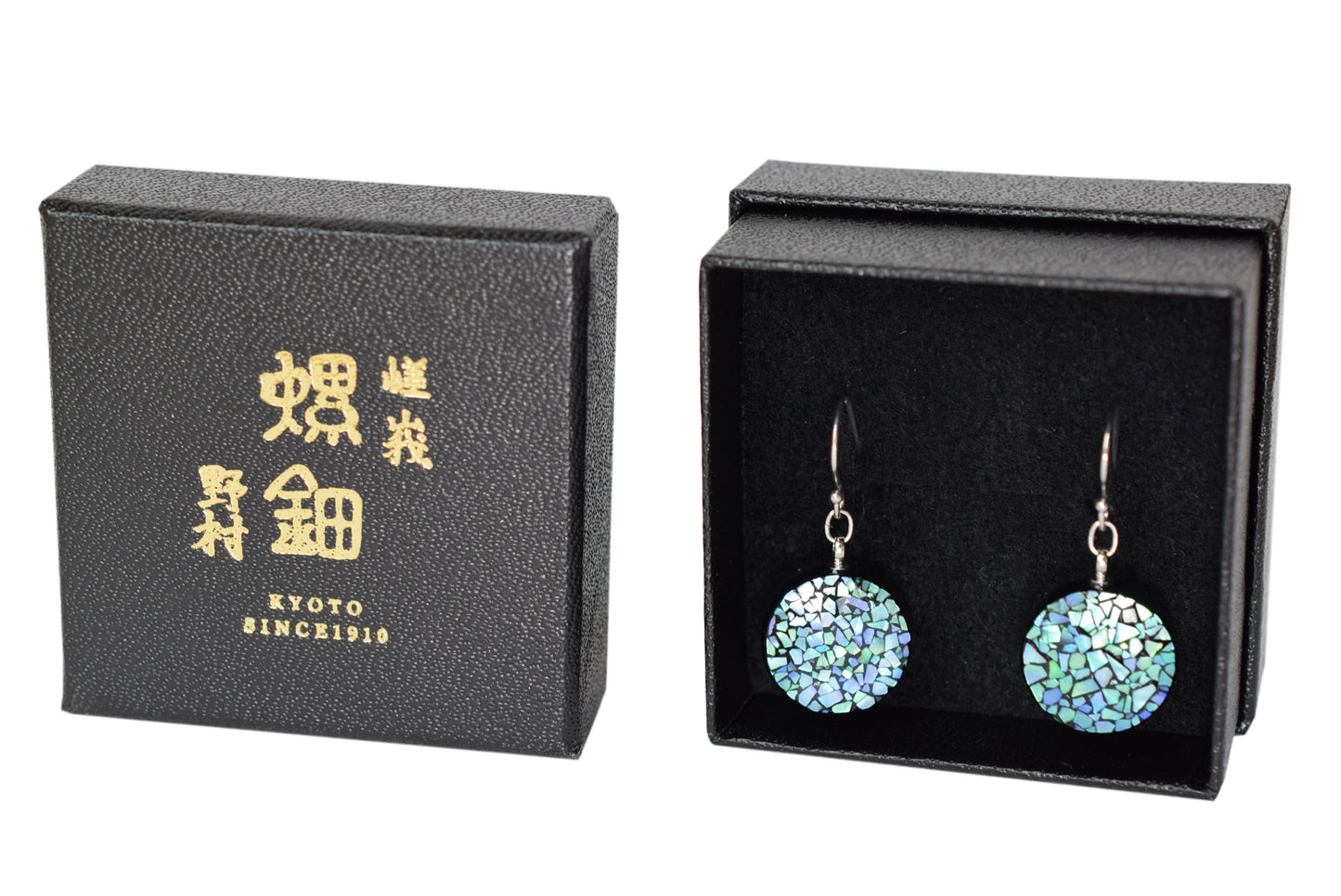 螺鈿ピアス フラグメント M GRN
