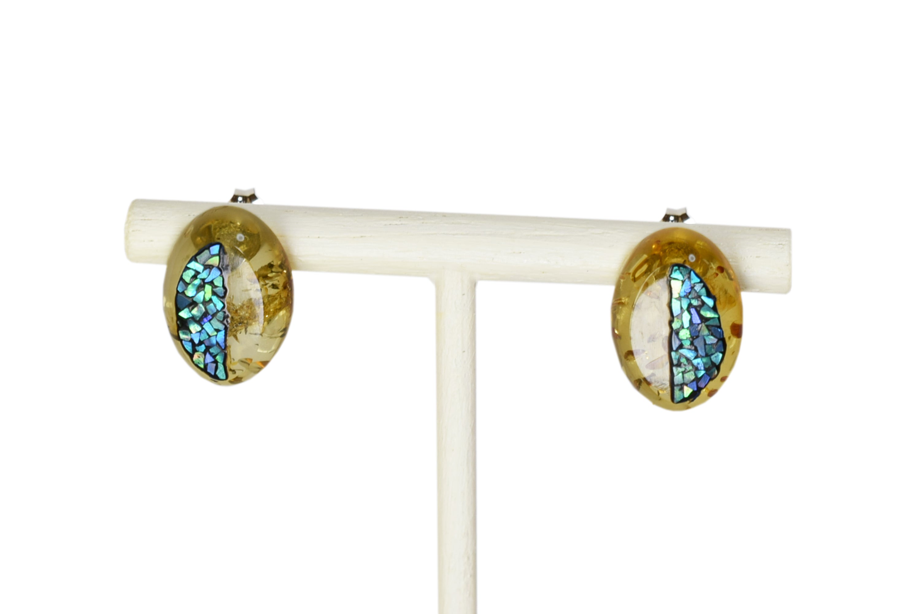 琥珀　片耳ピアス　希少　MONAKA jewellery ロックピアス 琥珀片耳ピアス希少MONAKA jewellery ロックピアス