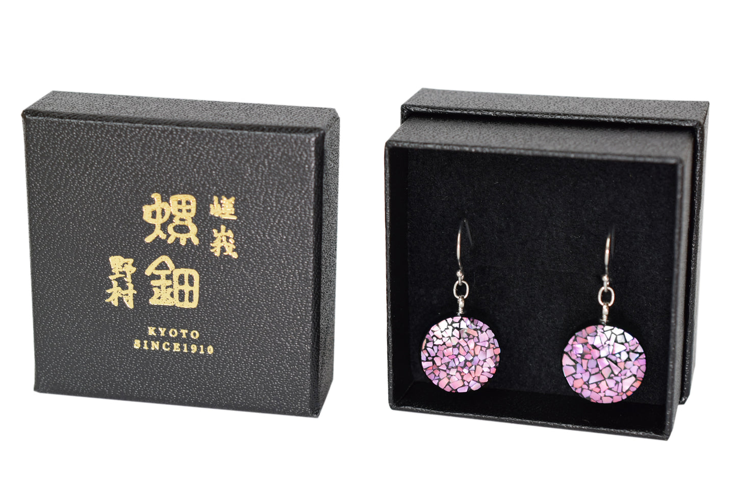 螺鈿ピアス フラグメント M PNK