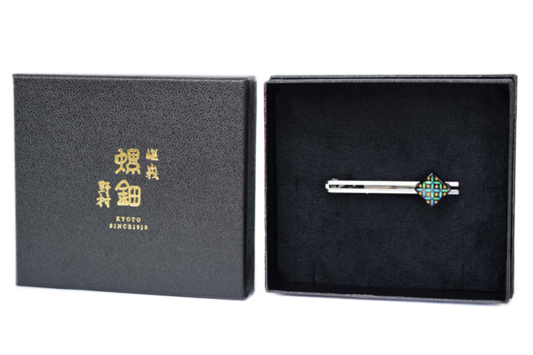 螺鈿タイピン 七宝切金 S GRN