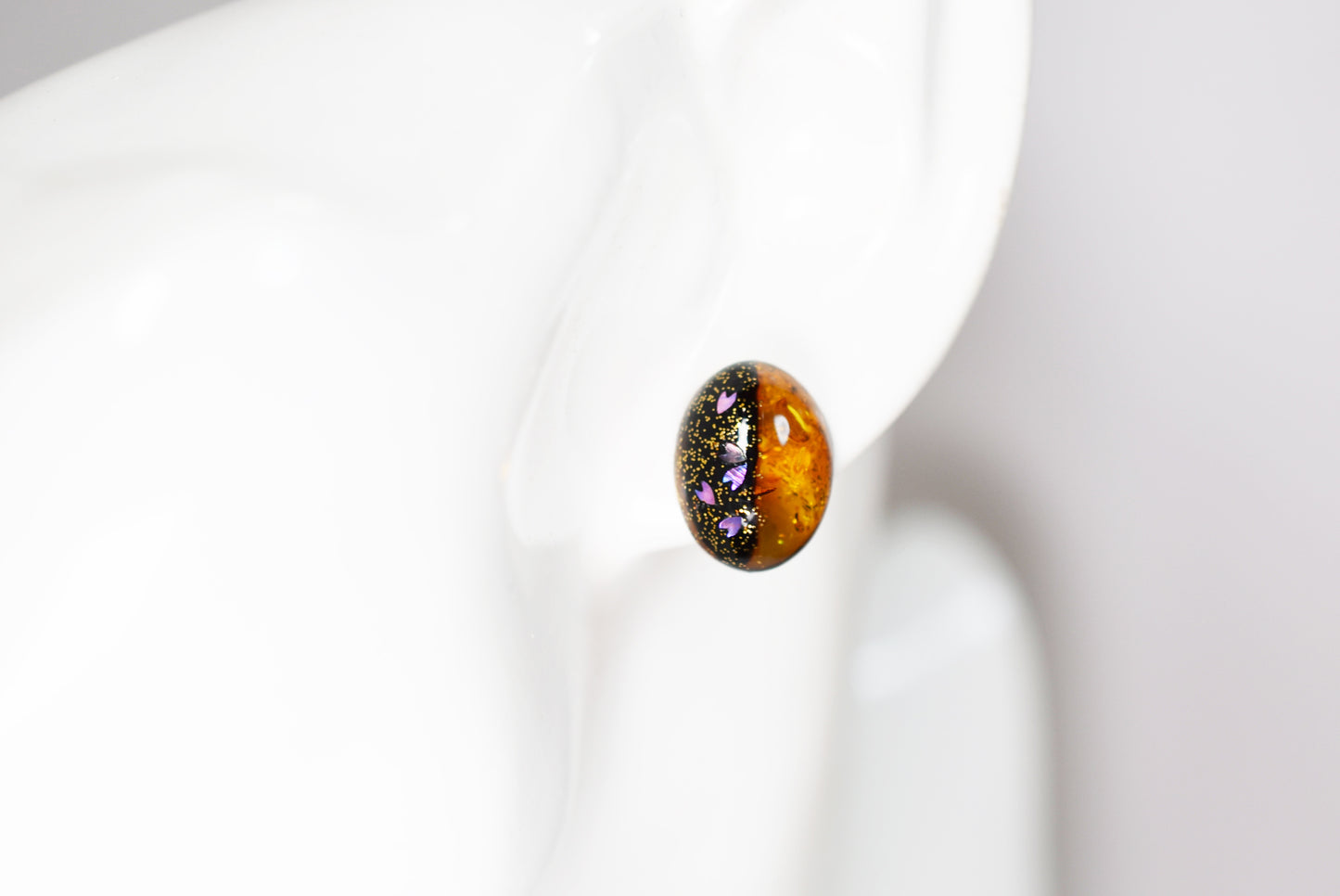 螺鈿×琥珀×金蒔 MAMORIピアス